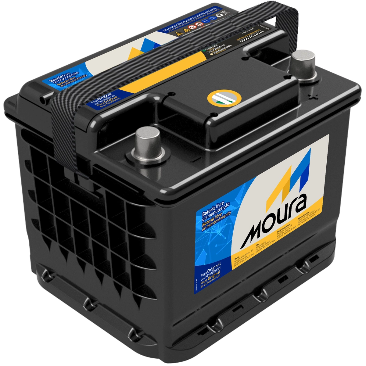 Bateria de Carro Moura 48Ah 12V Polo Positivo - 48FD