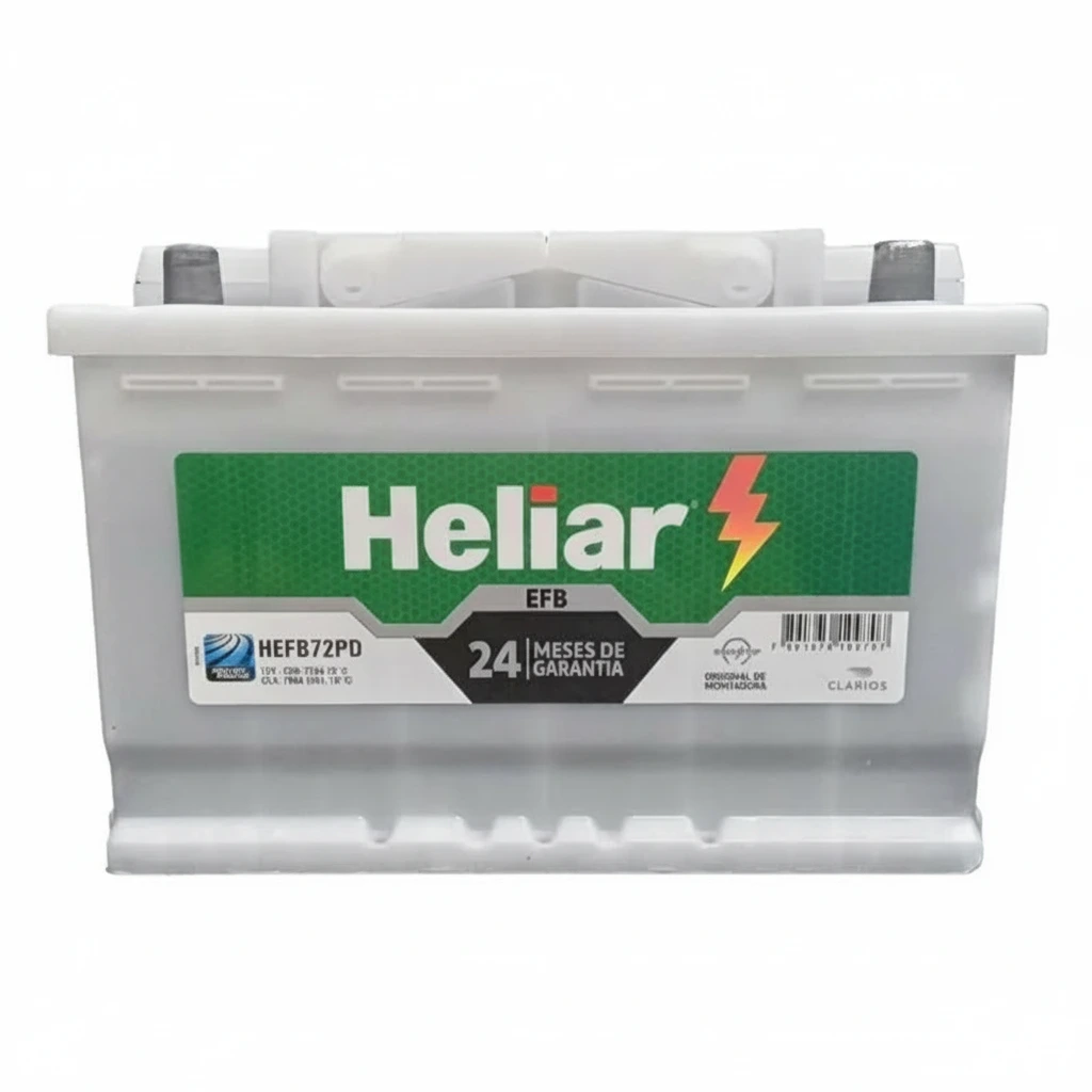 Bateria EFB Heliar Start Stop 72Ah HFB72PD